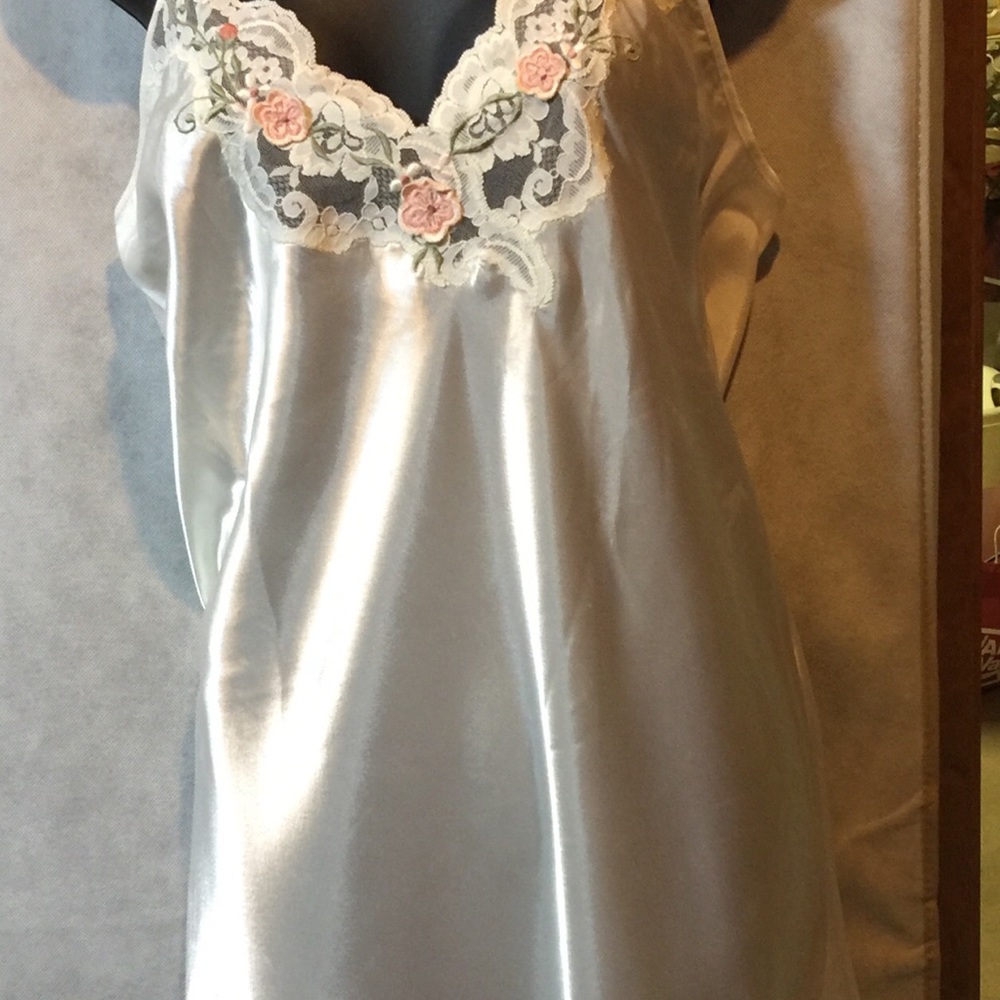 Lace-trimmed nightgown
